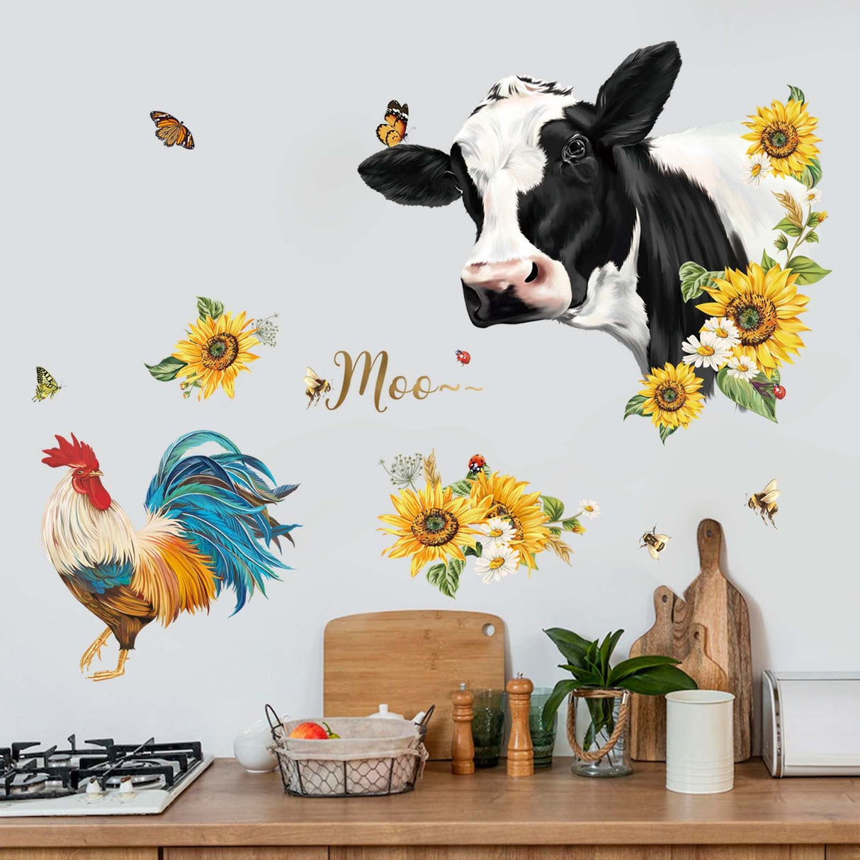 Farm Animals Cow Wall Decals