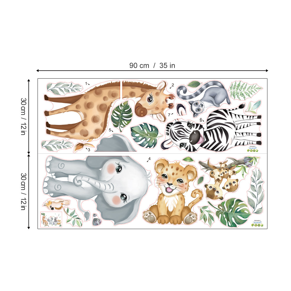 Jungle Animals Wall Decals