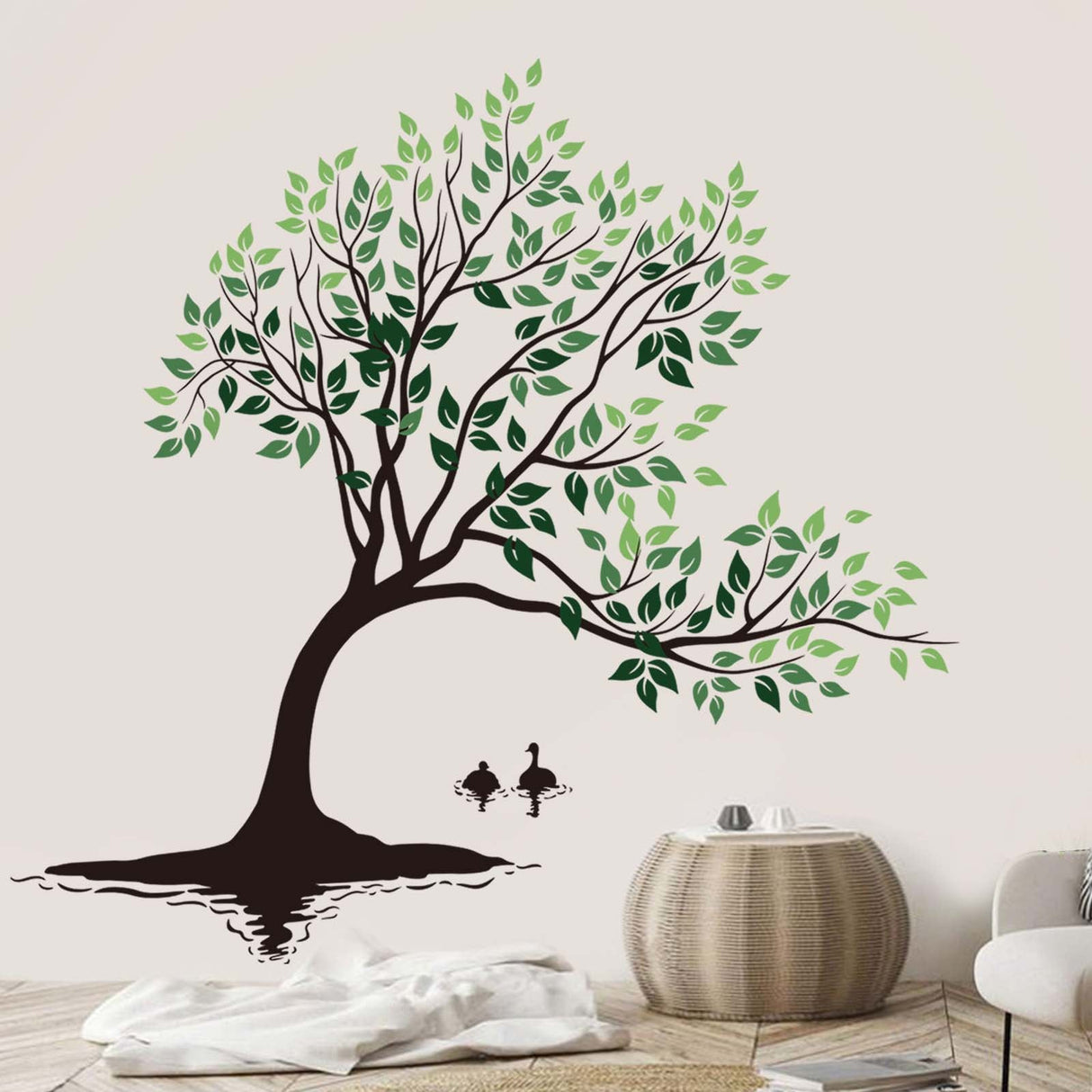 Tree on Lake Wall Decals