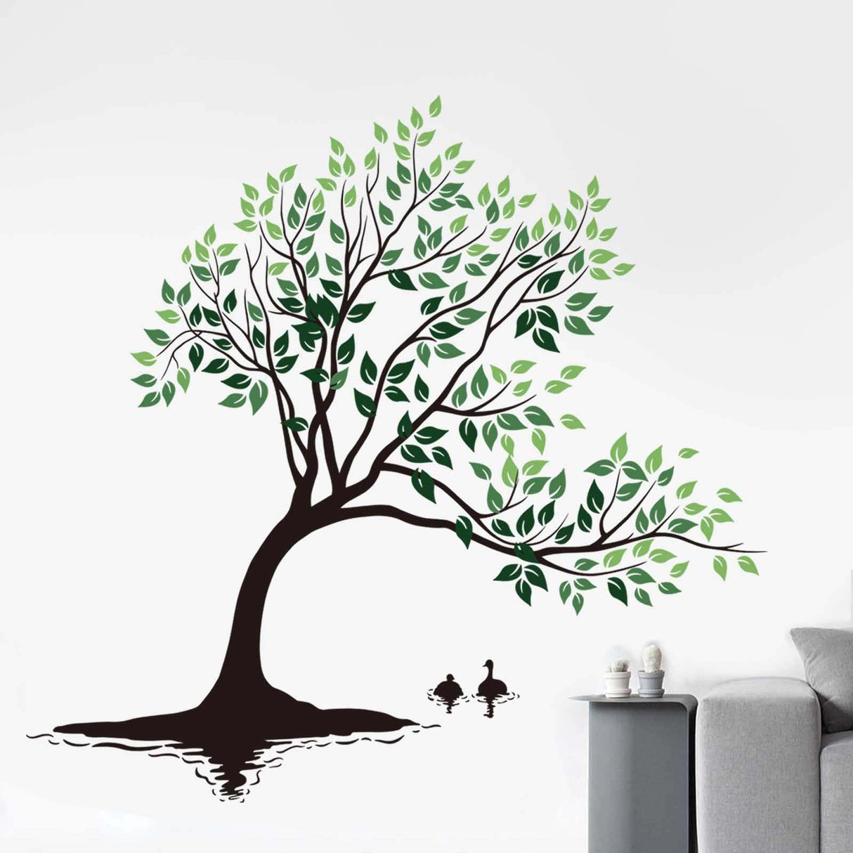 Tree on Lake Wall Decals