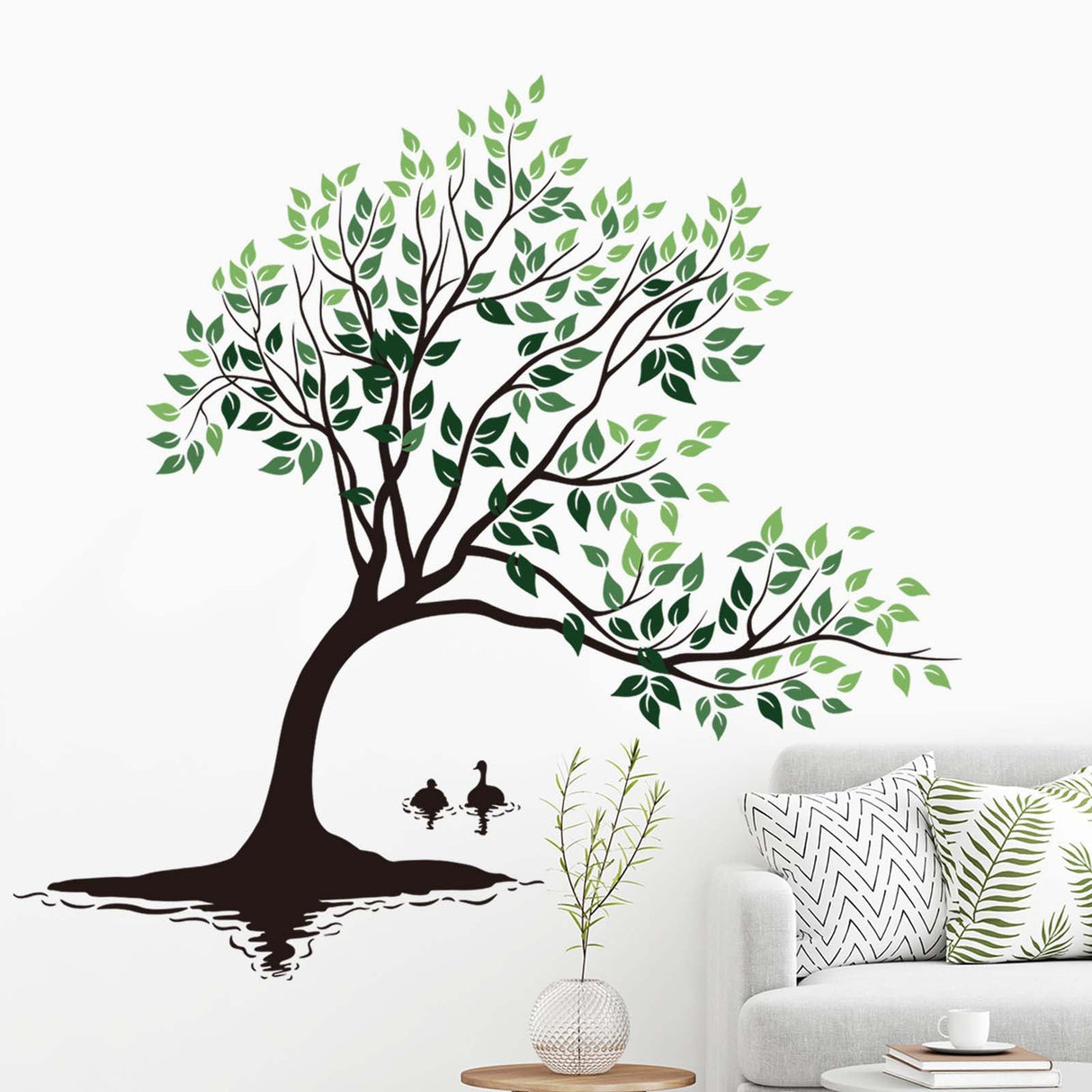 Tree on Lake Wall Decals