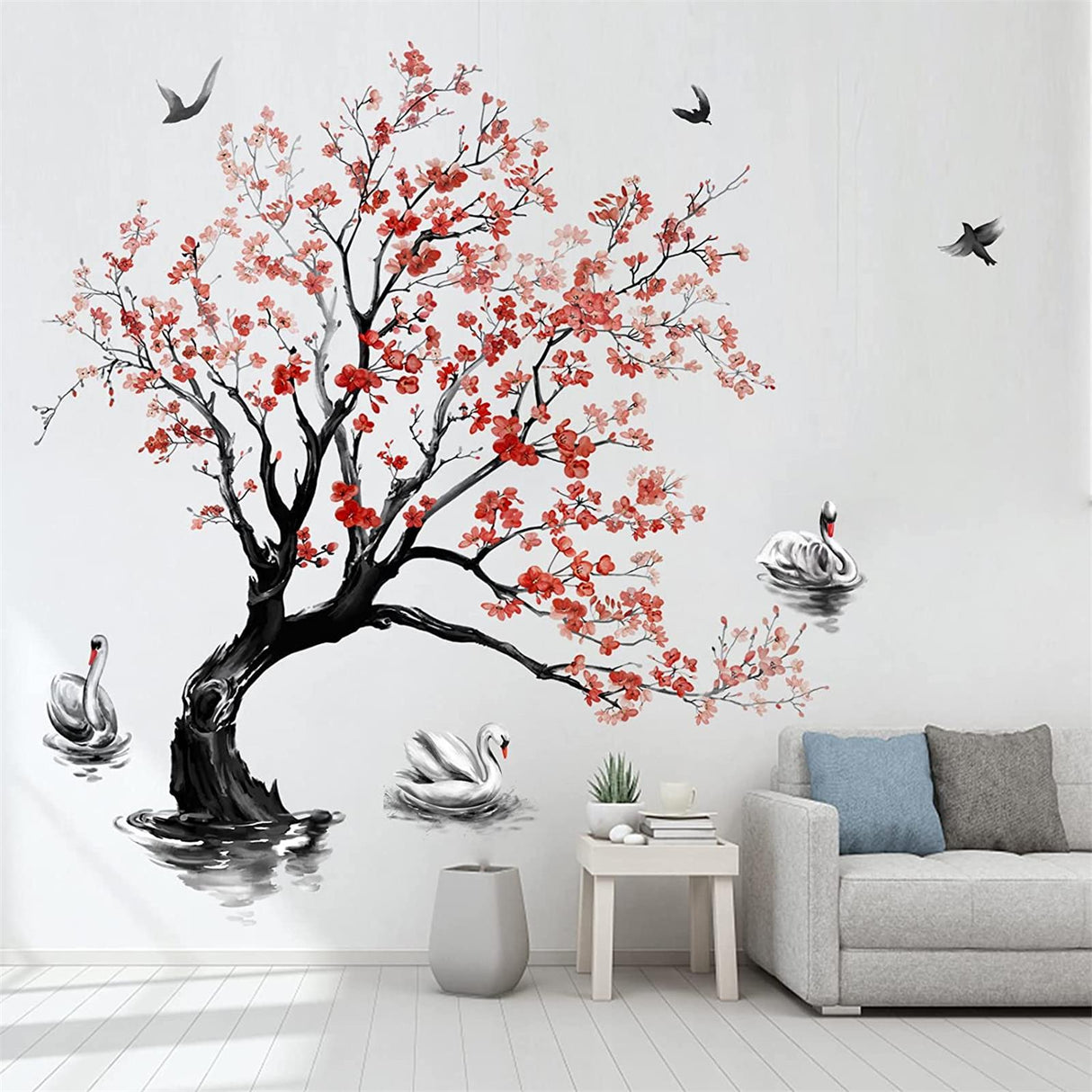 Tree on Lake Wall Decals