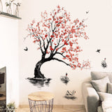 Tree on Lake Wall Decals