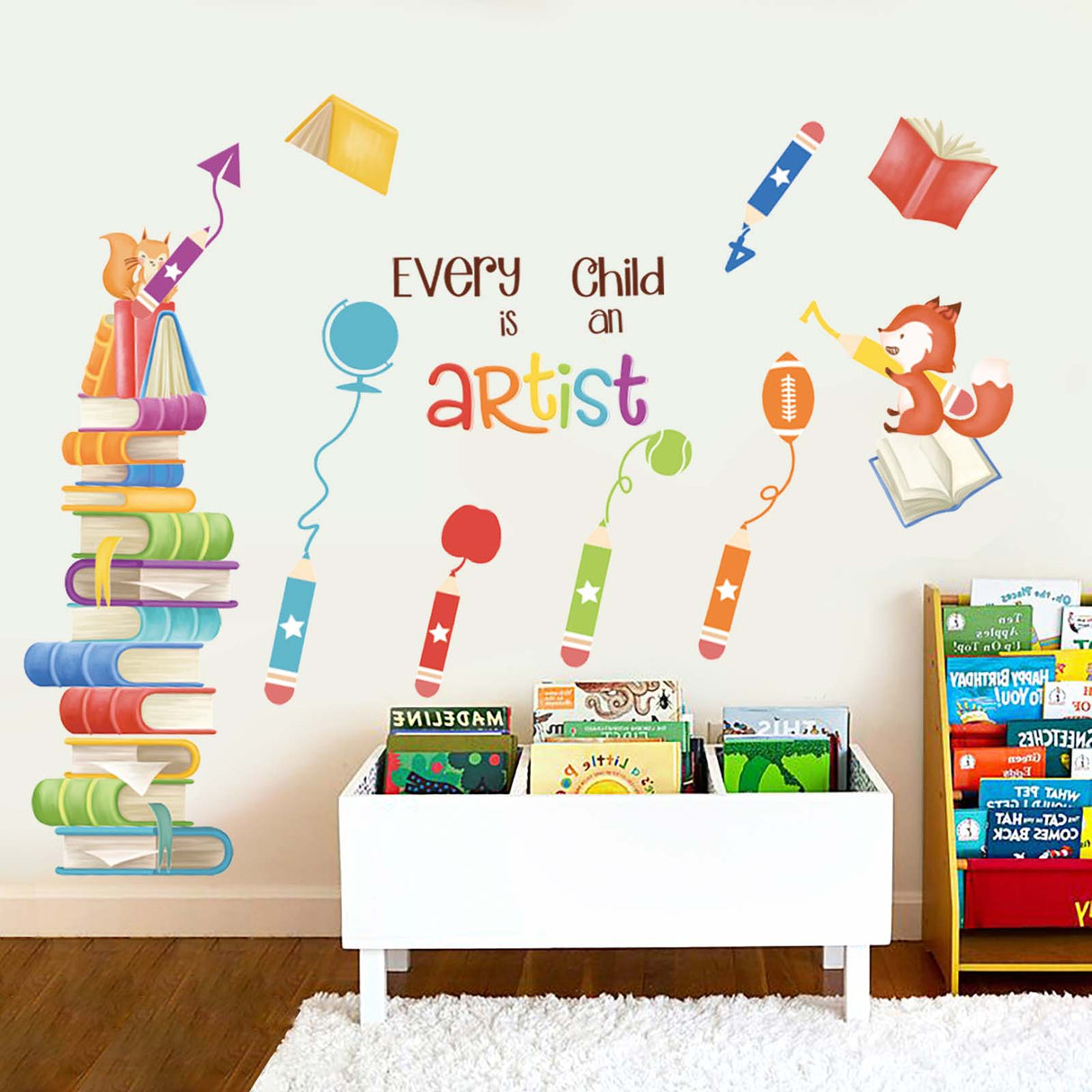 Reading Books Wall Decals