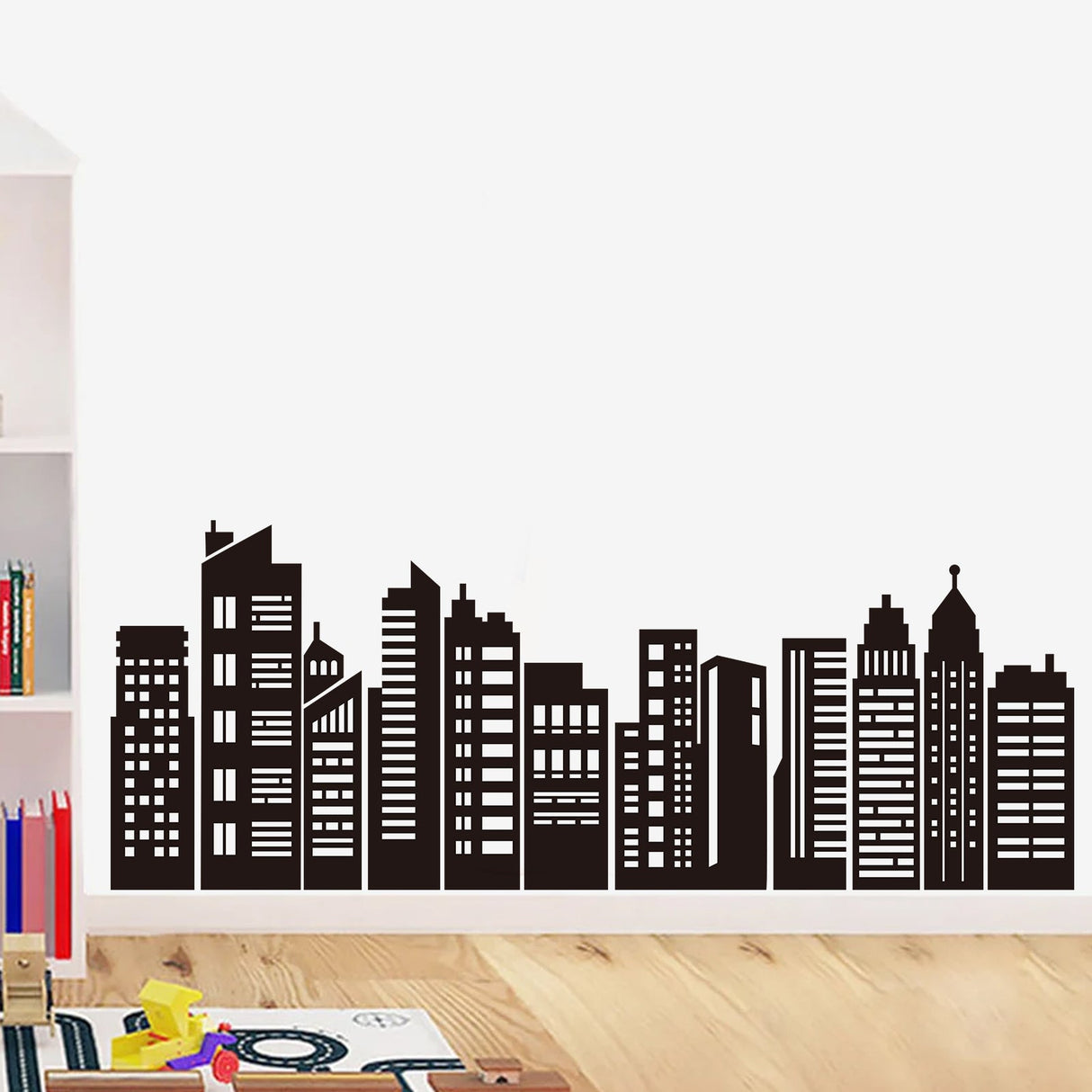 Black City Skyline Wall Decals