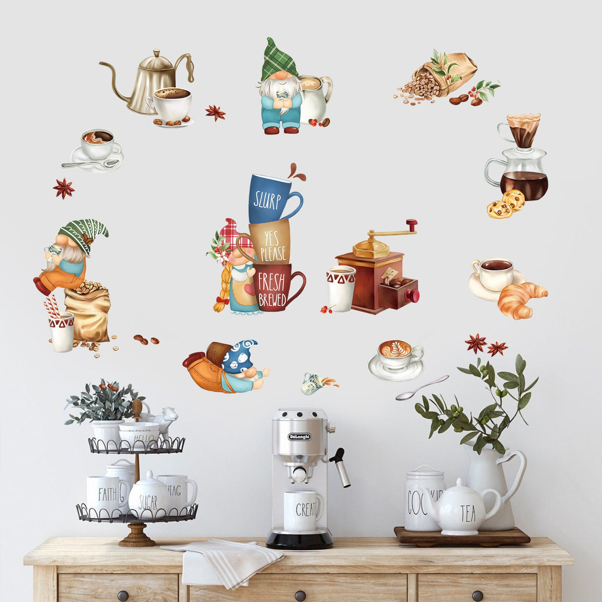 Kitchen Gnome Wall Decals