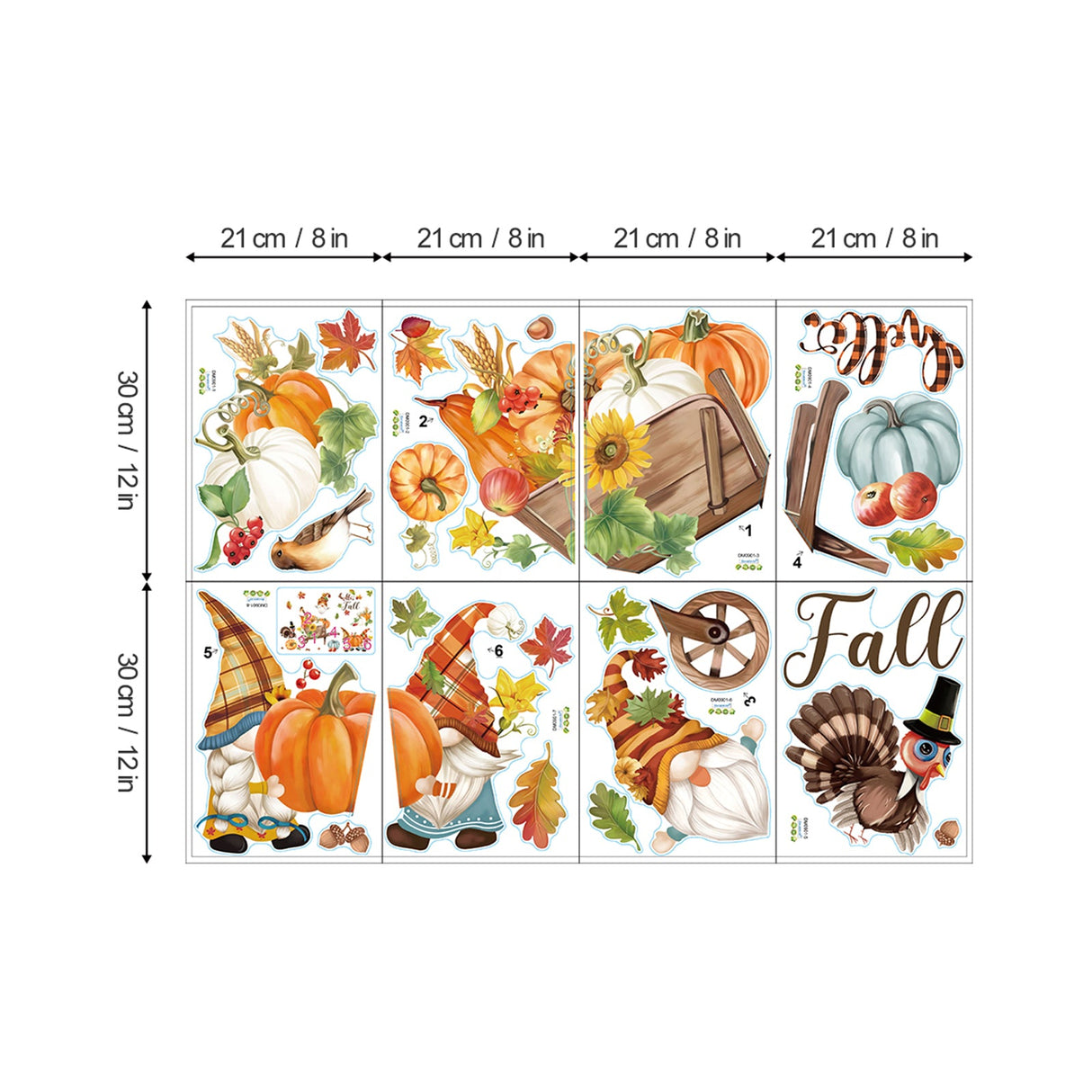 Autumn Thanksgiving Wall Decals