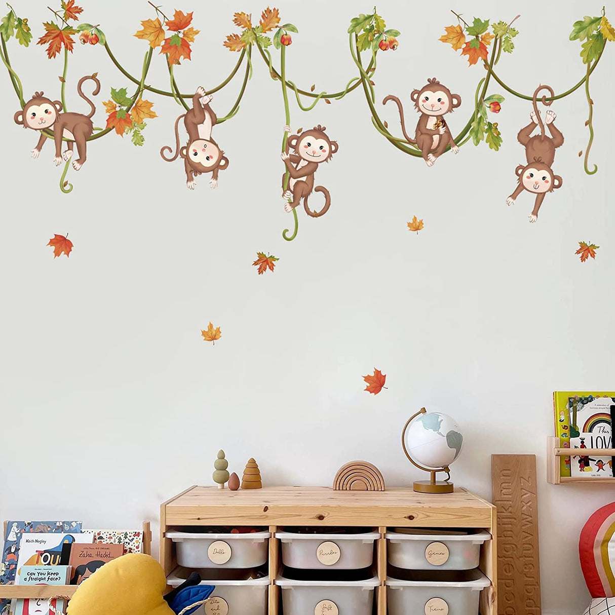 Monkey Climbing Tree Wall Decals