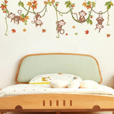 Monkey Climbing Tree Wall Decals