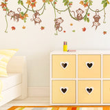 Monkey Climbing Tree Wall Decals