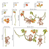 Monkey Climbing Tree Wall Decals