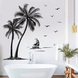 Black Palm Tree Wall Decals