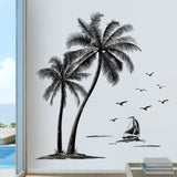 Black Palm Tree Wall Decals