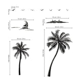 Black Palm Tree Wall Decals