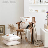 Cushion Cover Bedding Decorative Pillow Case Modern Nordic Simple Pink Geometric Blend Coussin Home Office Store Decor