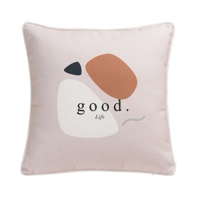 Cushion Cover Bedding Decorative Pillow Case Modern Nordic Simple Pink Geometric Blend Coussin Home Office Store Decor