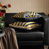 Cushion Cover Decorative Pillow Case European Luxury Art Gold Yellow Bee Print Velvet Soft Coussin Sofa Chair Cushion
