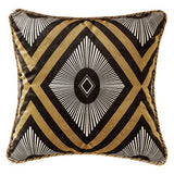 Cushion Cover Decorative Pillow Case European Luxury Art Gold Yellow Bee Print Velvet Soft Coussin Sofa Chair Cushion