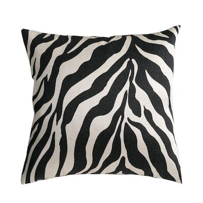 Cushion Cover Decorative Pillow Case Modern Simple Animal Collection Zebra Leopard Geometric Jacquard Bedding Coussin