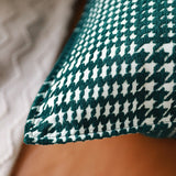 Cushion Cover Decorative Pillow Case Modern Simple Green Art Swallow Gird Soft Chenille Coussin Sofa Chair Cushion Case