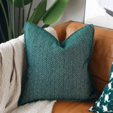 Cushion Cover Decorative Pillow Case Modern Simple Green Art Swallow Gird Soft Chenille Coussin Sofa Chair Cushion Case
