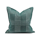 Cushion Cover Decorative Pillow Case Modern Simple Green Art Swallow Gird Soft Chenille Coussin Sofa Chair Cushion Case