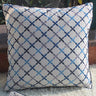 Cushion Cover Decorative Pillow Case Simple Chinese Geometric Embroidery Blue Coussin Modern Home Office Sofa Deco