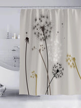 Feblilac Dandelions Shower Curtain with Hooks, Animal Bathroom Curtains with Ring, Unique Bathroom décor, Boho Shower Curtain, Customized Bathroom Curtains, Extra Long Shower Curtain