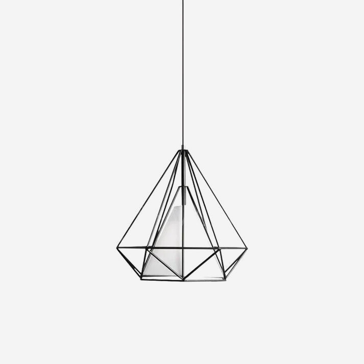 Diamond Cage Metal Pendant