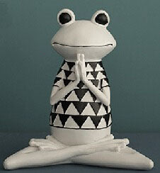 Dots in Abstract Vases and Yoga Frogs