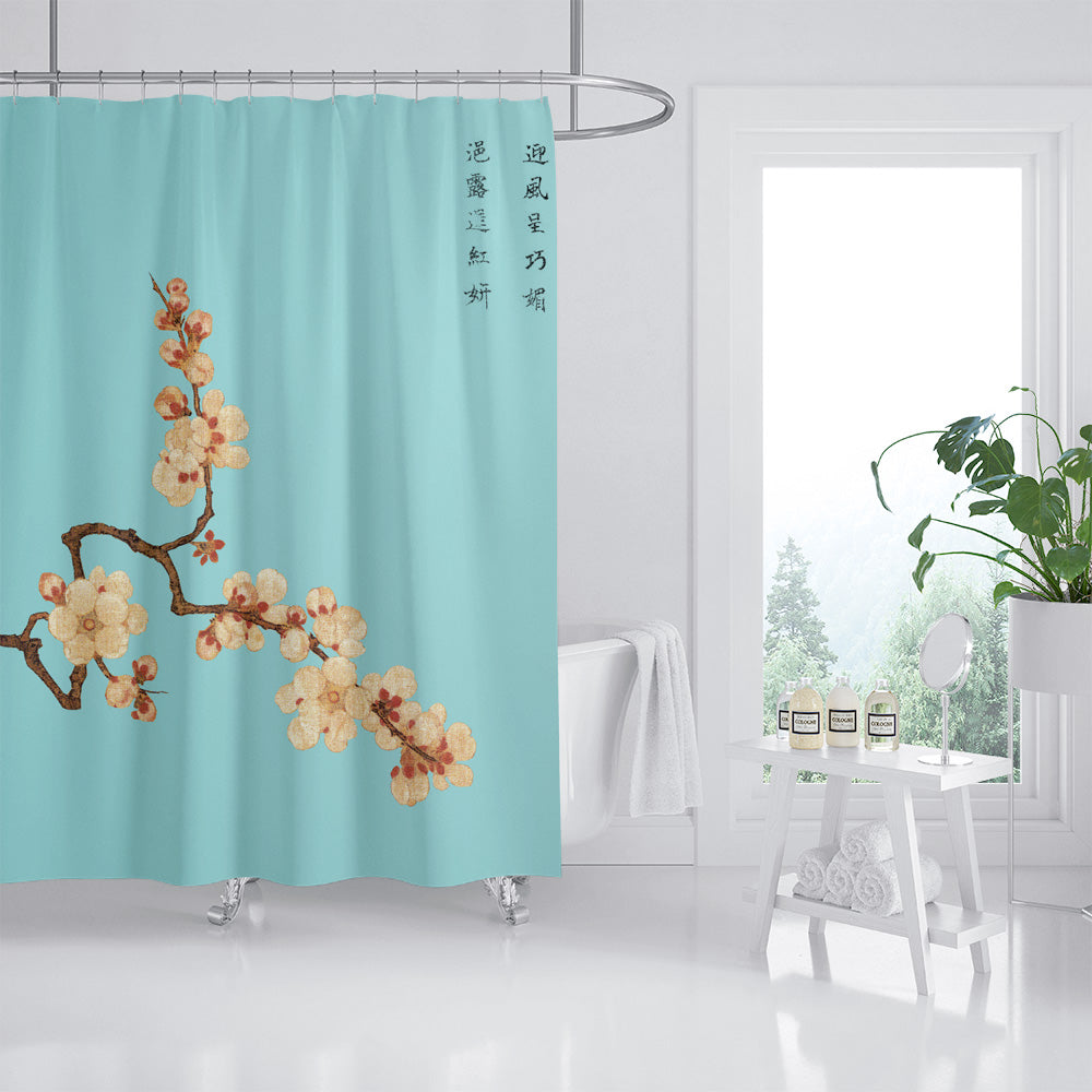 Plum Blossoms Shower Curtain