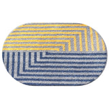 Elliptical Stripe Bath Mat