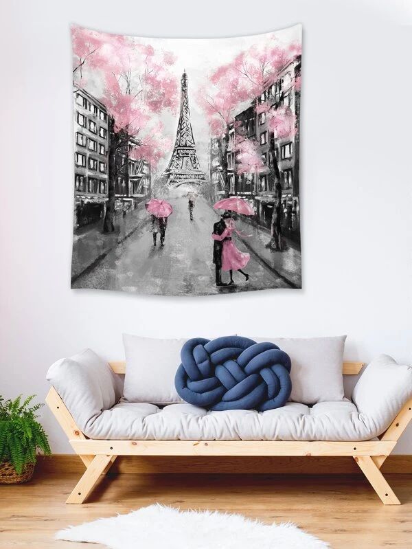 Eiffel Tower Print Tapestry