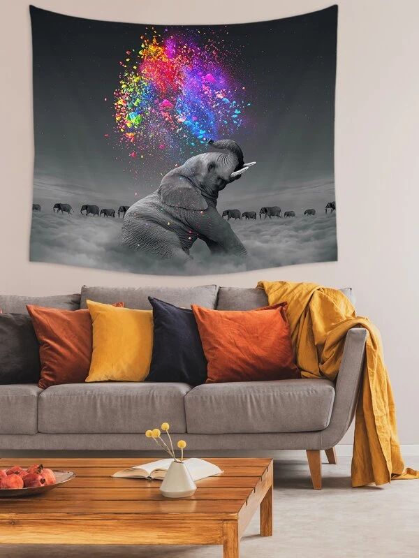 Elephant Print Tapestry