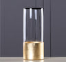 Glass Flower Vase with Gold Foil Living Room Decor