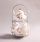 European Camellia Ceramic Tea Set