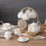 15 Pieces Simple Bone China Tea Sets