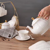 15 Pieces Simple Bone China Tea Sets