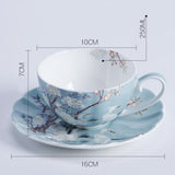 Blue Fine Bone China Coffee Cup