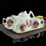 Flower Porcelain Coffee Tea Set