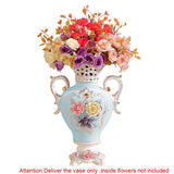 Blue European Binaural Porcelain Vase