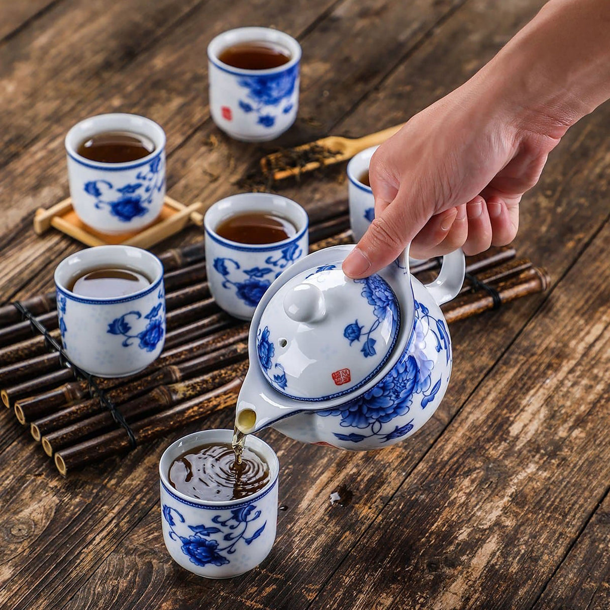 Blue Chinese Porcelain Tea Set