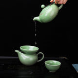 Green Chinese Ceramic Tea Set
