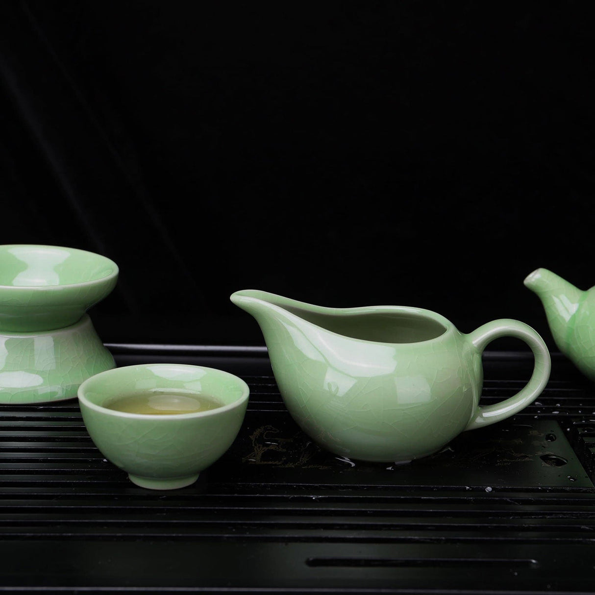 Green Chinese Ceramic Tea Set