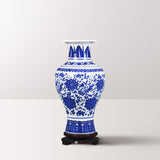 Blue Twig Lotus Porcelain Vase