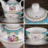 English Rose Porcelain Teapot Set