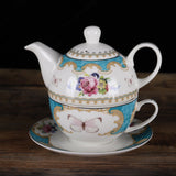 English Rose Porcelain Teapot Set