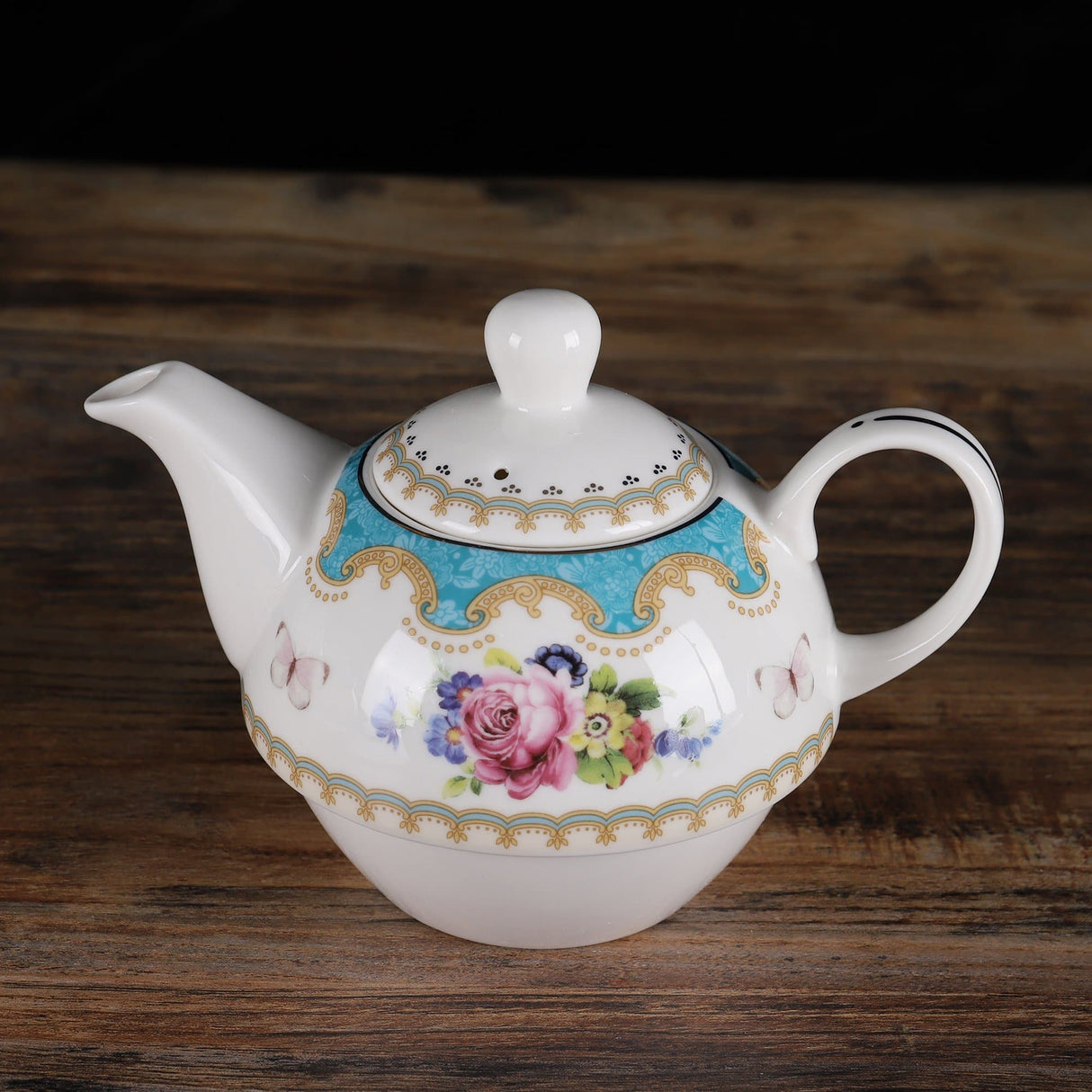 English Rose Porcelain Teapot Set
