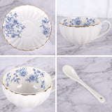 Blue Rose Porcelain Coffee Cup