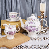 15 Pieces British Rose Porcelain Tea Set